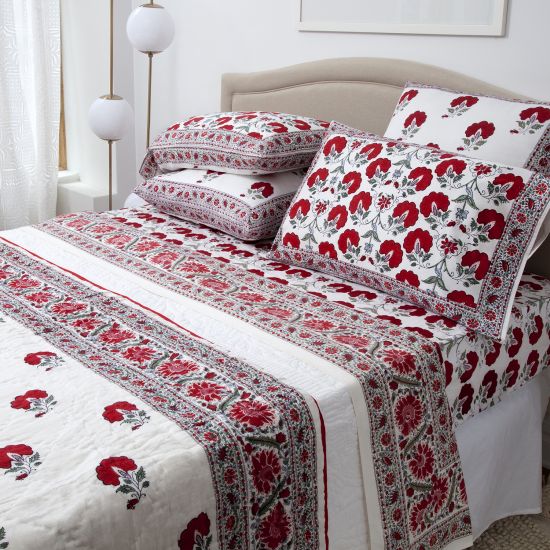 Janvi Bedding Collection - Red